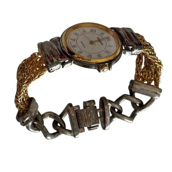 Capezio Quartz 5538 Women’s Bracelet Watch Silver Gold Toned New Battery - Picture 6 of 7